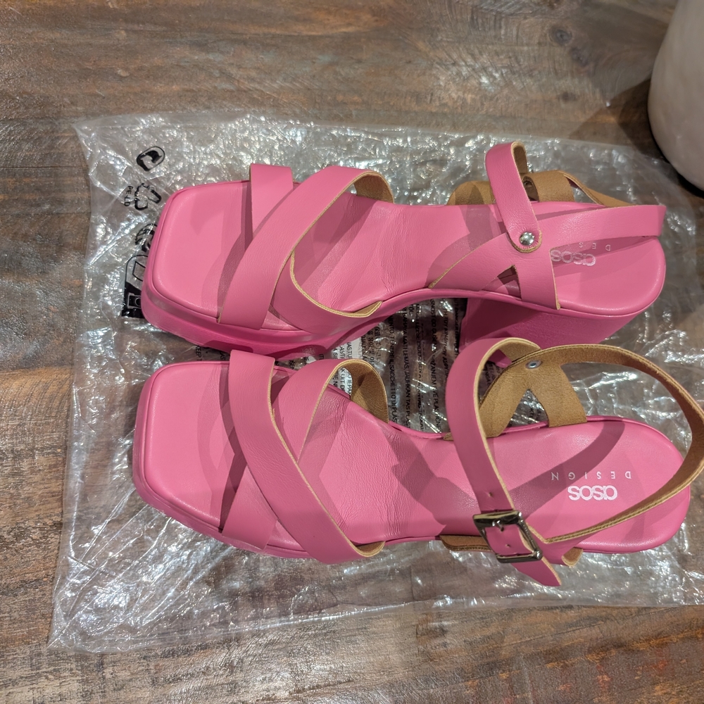 ASOS Pink Platform Sandals - Picture 6 of 8
